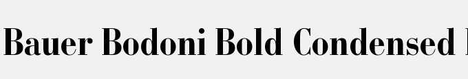 Bauer Bodoni Bold Condensed BT